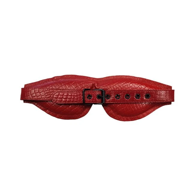 Leather Padded Blindfold Burgunday & Black Accessories - Build & Quality