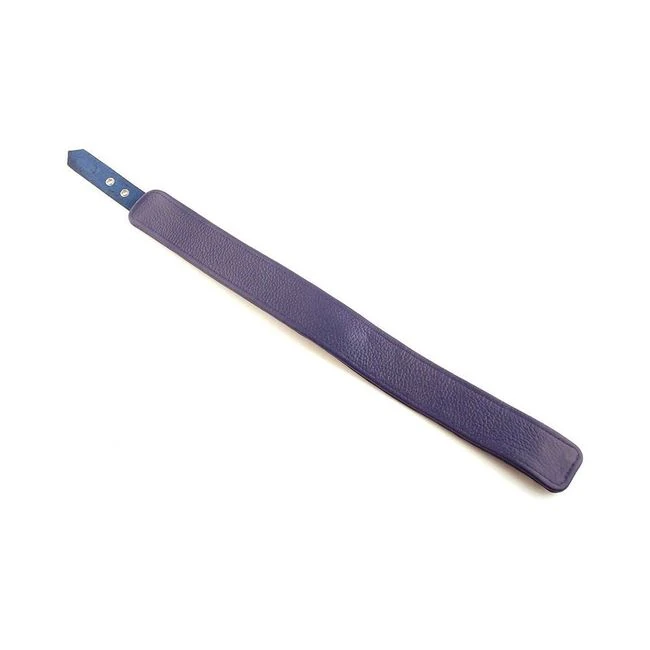 Leather Plain Collar with Removeable O-ring - Blue - Hardware & Fasteners