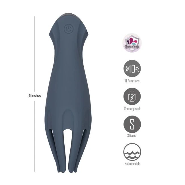 Leo Grey Silicone Tickling Vibrator - How It Feels