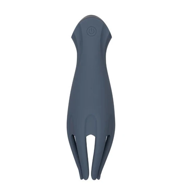 Leo Grey Silicone Tickling Vibrator - Built for Bath Time and Close Work