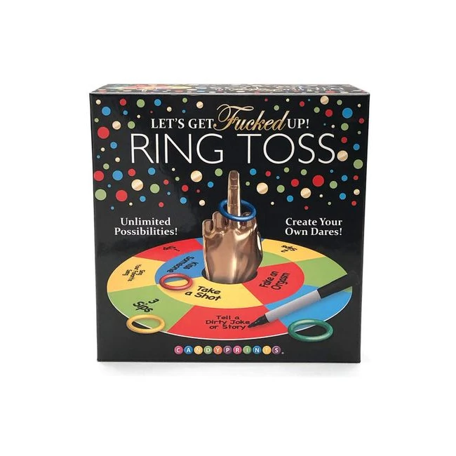 Lets Get F'd up Ring Toss - A Heavy Gold Finger Target for Ring Toss Rounds