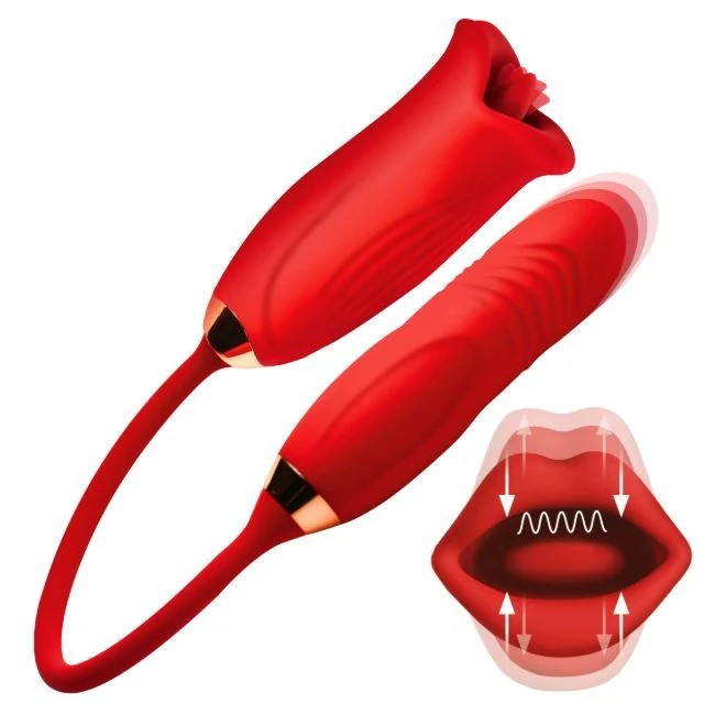 Lg Magic Kiss Clit Stim W/ Thrusting Vibe - Experience Dual Stimulation with the LG Magic Kiss Clit Stim W/ Thrusting Vibe
