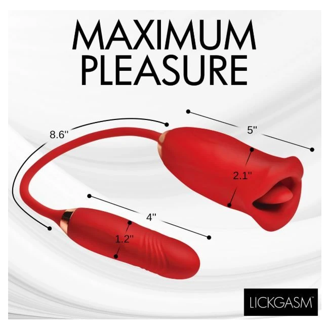 Lg Magic Kiss Clit Stim W/ Thrusting Vibe - Kissing Mouth