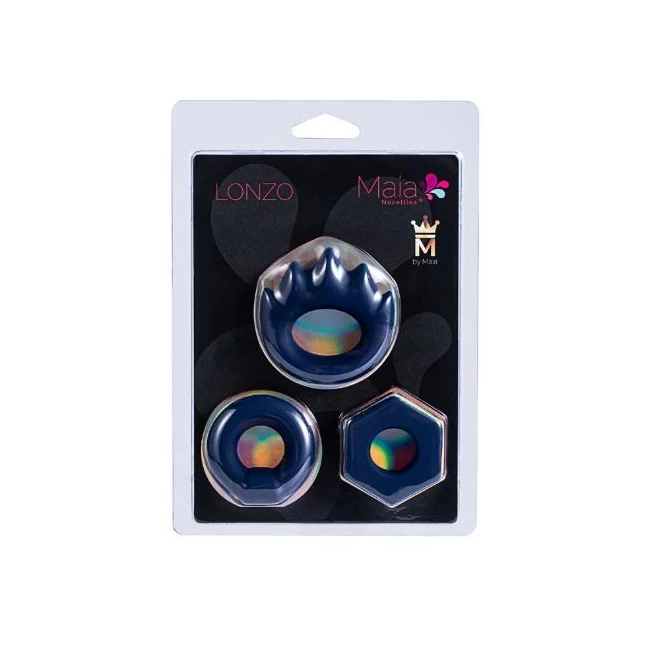 Liquid Silicone Cock Ring Set - Three rings, each sized differently