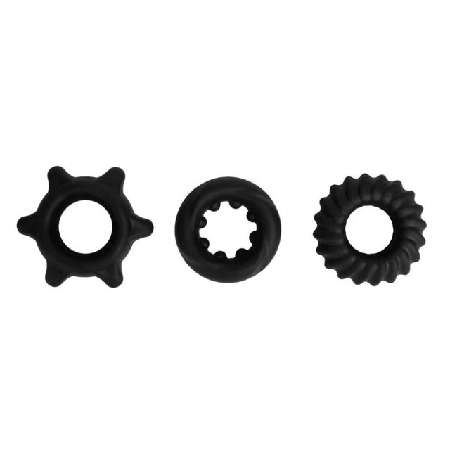 Liquid Silicone Cock Ring Set - Stretch that returns to shape