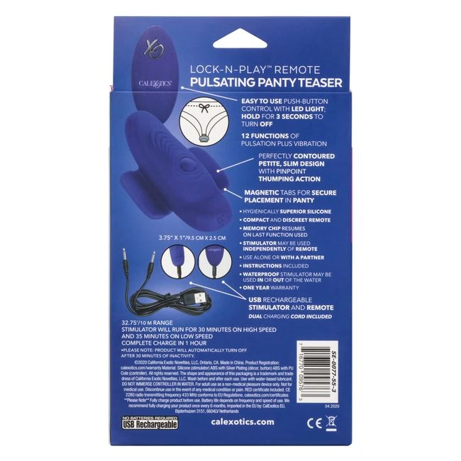 Lock-n-play Remote Pulsating Panty Teaser - Control and Connectivity