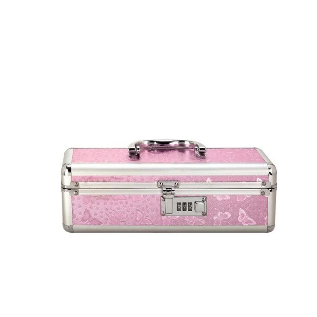 Lockable Vibrator Case - Pink or Purple, Packed at 3.43 Pounds