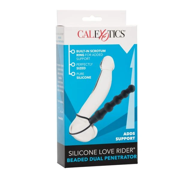 Love Rider Beaded Dual Penetrator Black - Material & Safety