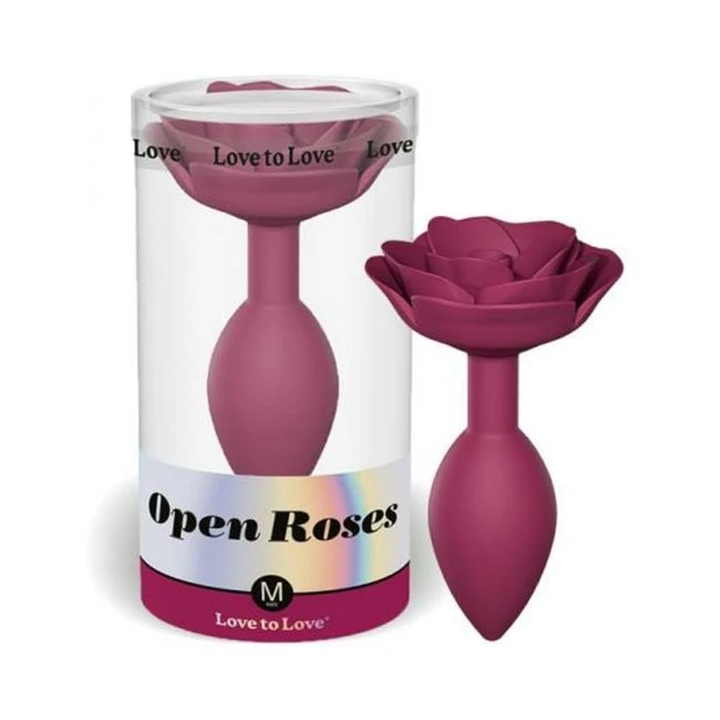 Love to Love Open Roses Anal Plug Medium Plum Star - Shape &amp; Comfort