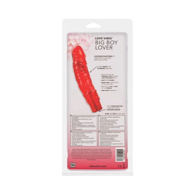 Love Vibes Big Boy Lover - Vibration Modes and Sensory Features