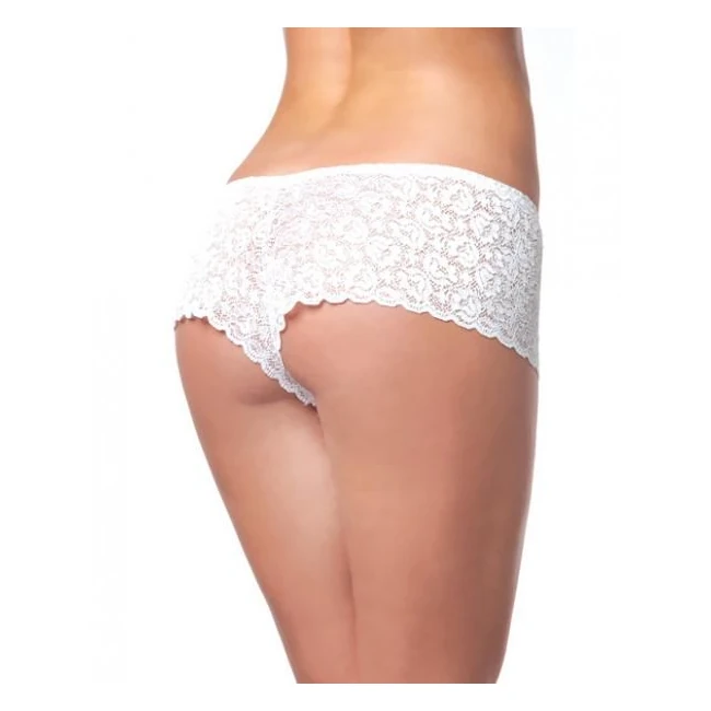 Low Rise Scallop Lace Booty Shorts Black/xl - Design Details