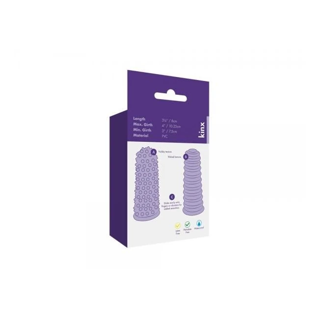 Lust Finger Sleeves 2 Pack Kinx - Grip & Control