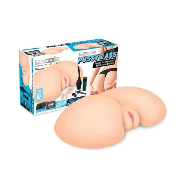 Luvdollz Remote Control Vibrating Butt - Cream - Fabric & Feel