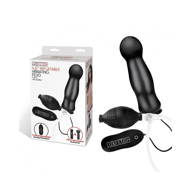 Lux Fetish 4.5" Inflatable Vibrating Plug - Shape & Comfort