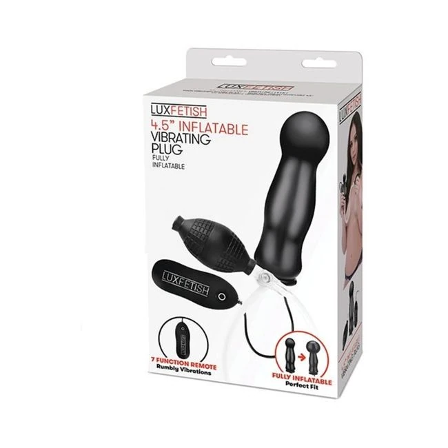 Lux Fetish 4.5" Inflatable Vibrating Plug - Material & Safety