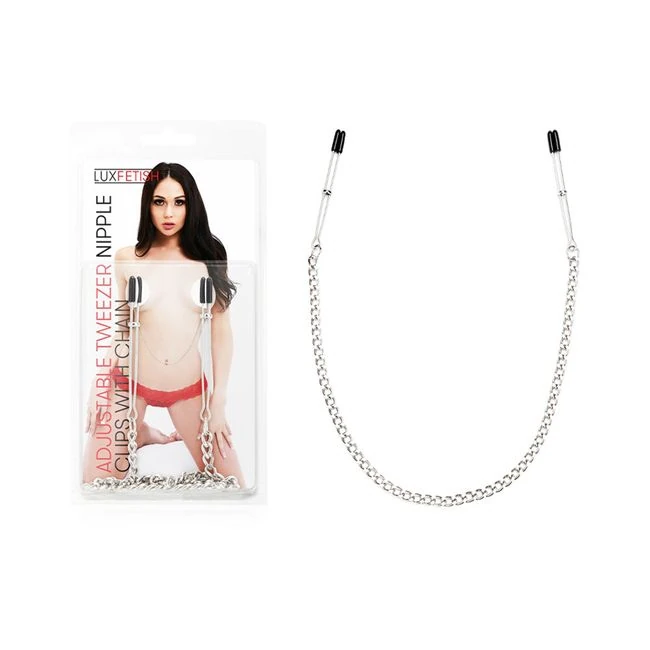 Lux Fetish Adjustable Tweezer Nipple Clips and Chain - What Is the Lux Fetish Adjustable Tweezer Nipple Clips and Chain?