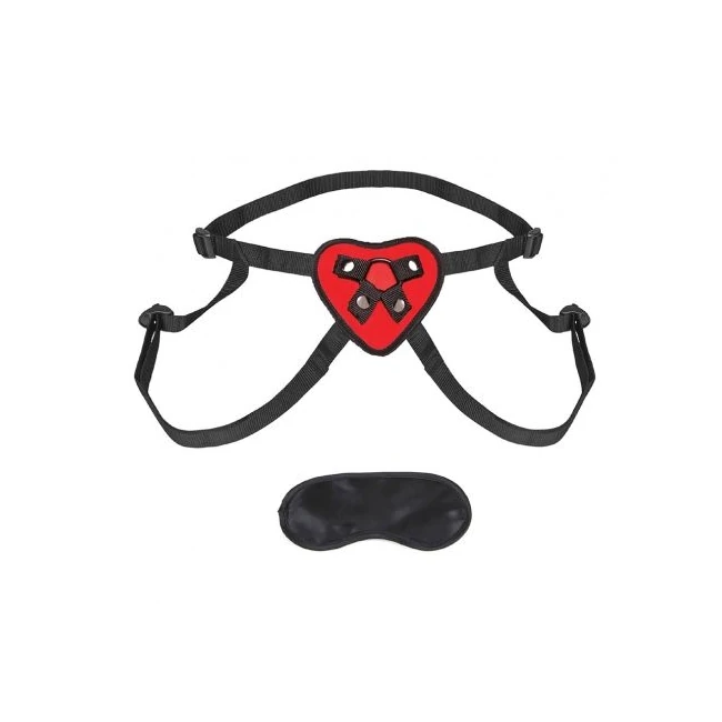 Lux Fetish Red Heart Strap on Harness - Material Feel & Construction