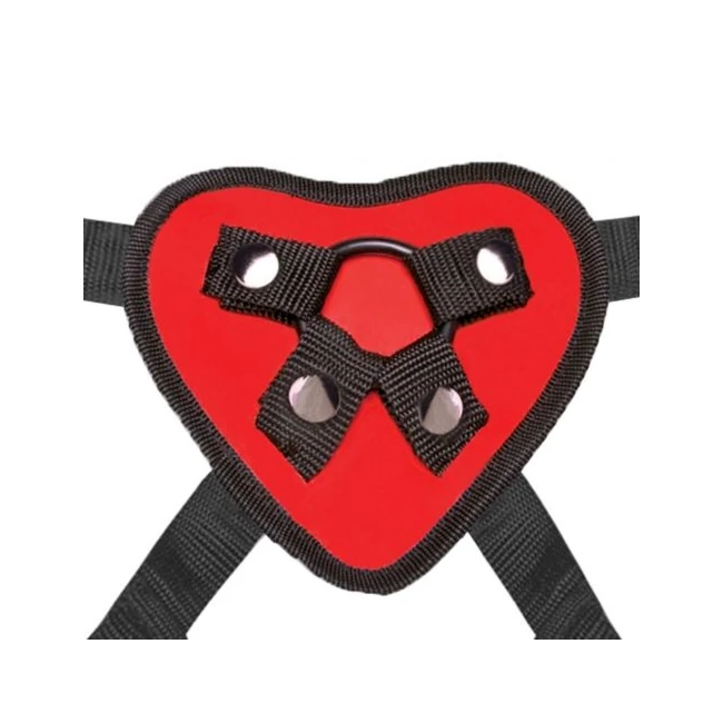 Lux Fetish Red Heart Strap on Harness - Size & Fit