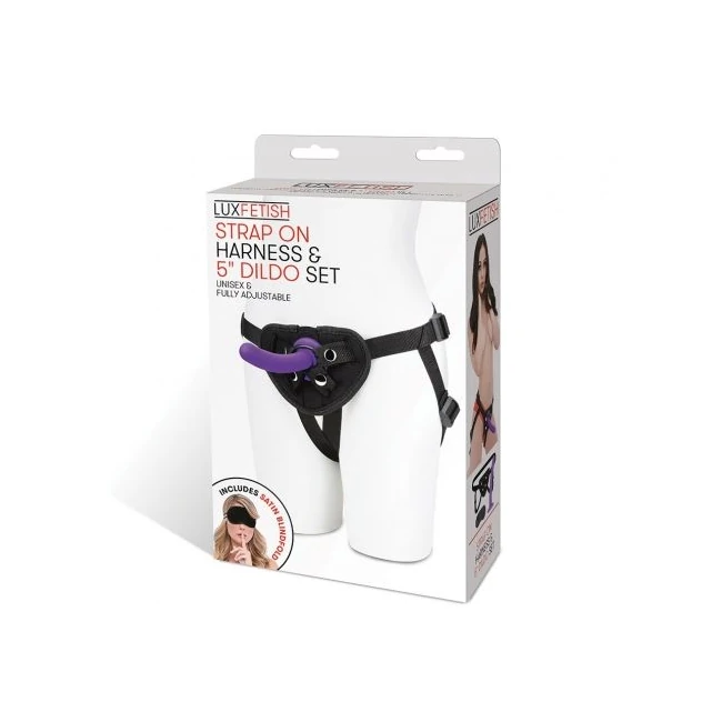 Lux Fetish Strap on Harness & Dildo Set - Shape & Texture