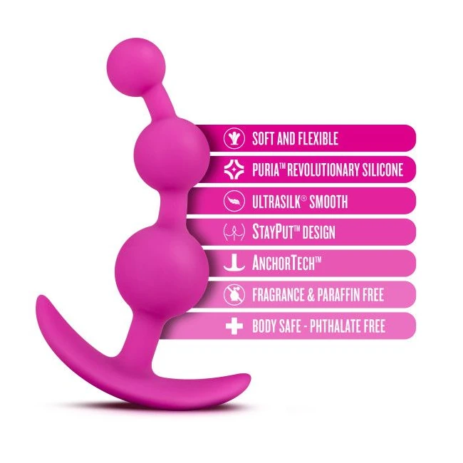 Luxe Be Me 3 Fuschia Anal Plug - Shape &amp; Comfort