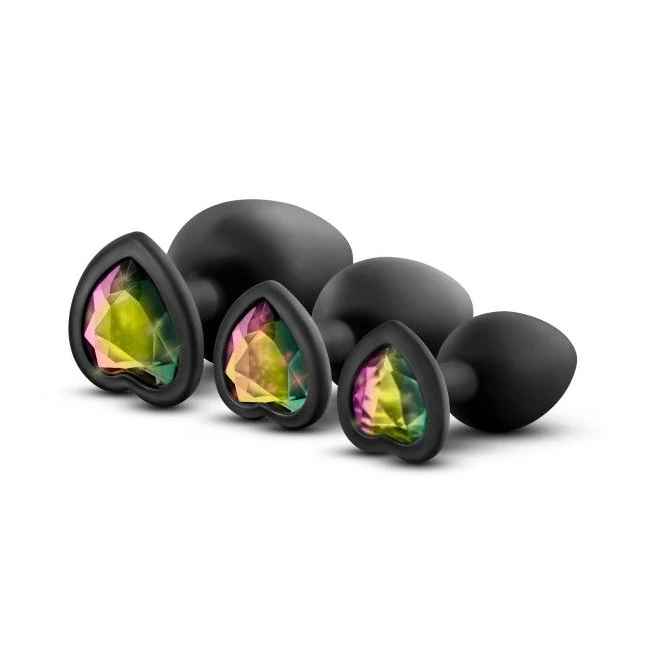 Luxe Bling Plugs Training Kit Black W/ Rainbow Gems - Additional Features