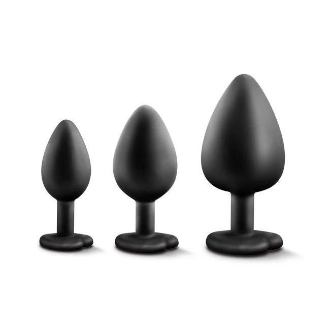 Luxe Bling Plugs Training Kit Black W/red Gems - Material & Safety