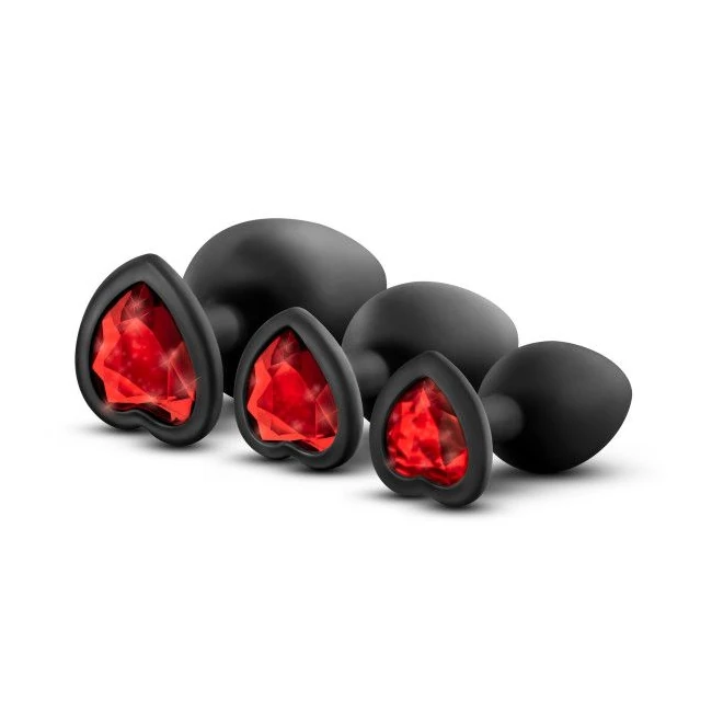 Luxe Bling Plugs Training Kit Black W/red Gems - Additional Features