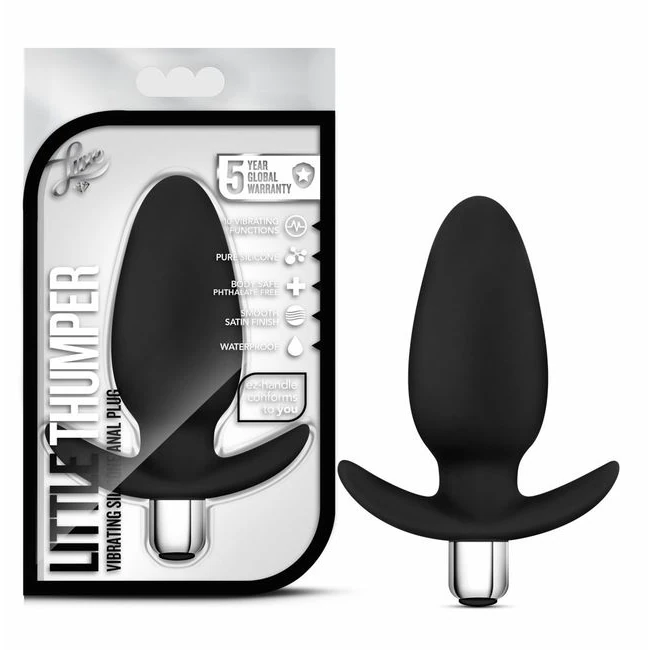 Luxe Little Thumper Black Anal Plug - Experience the Luxe Little Thumper Black Anal Plug