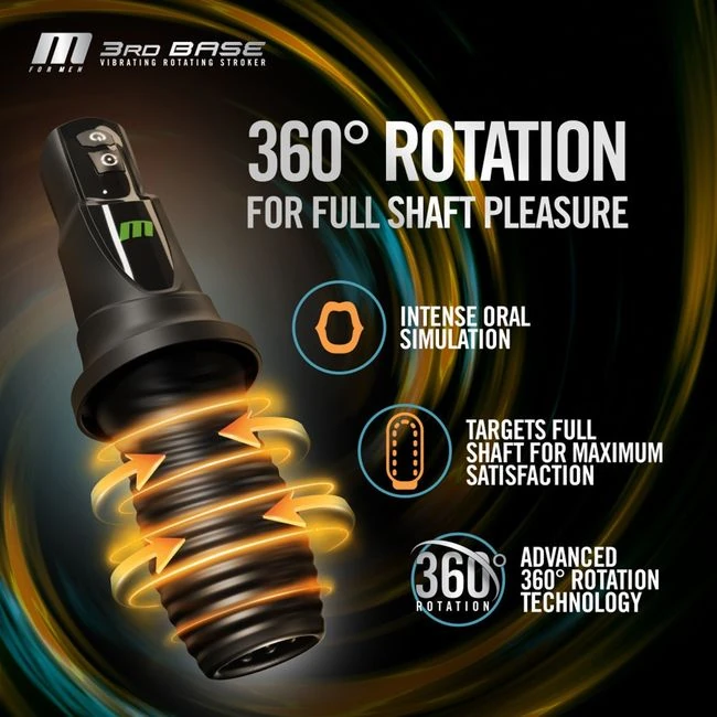 M for Men 3rd Base Black - Vibration and Rotation Modes