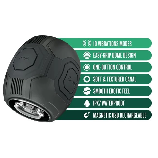 M for Men Dome X Vibrating Masturbator Black - Power & Performance