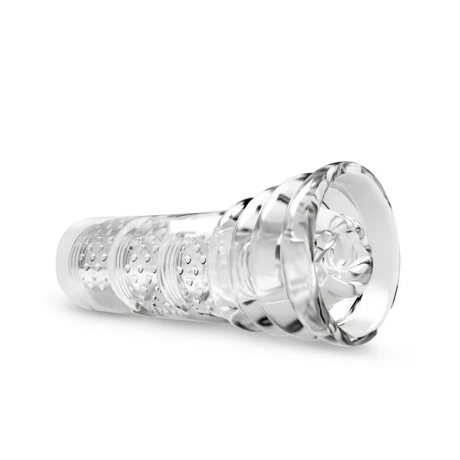 M for Men Soft & Wet All Nighter Clear - Self-Lubricating Ribbed Channel