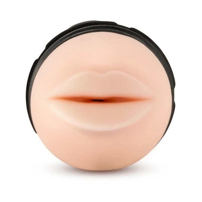 M for Men the Torch Luscious Lips Vanilla - A Ribbed Mouth Opening Inside a Diamond Grip Canister
