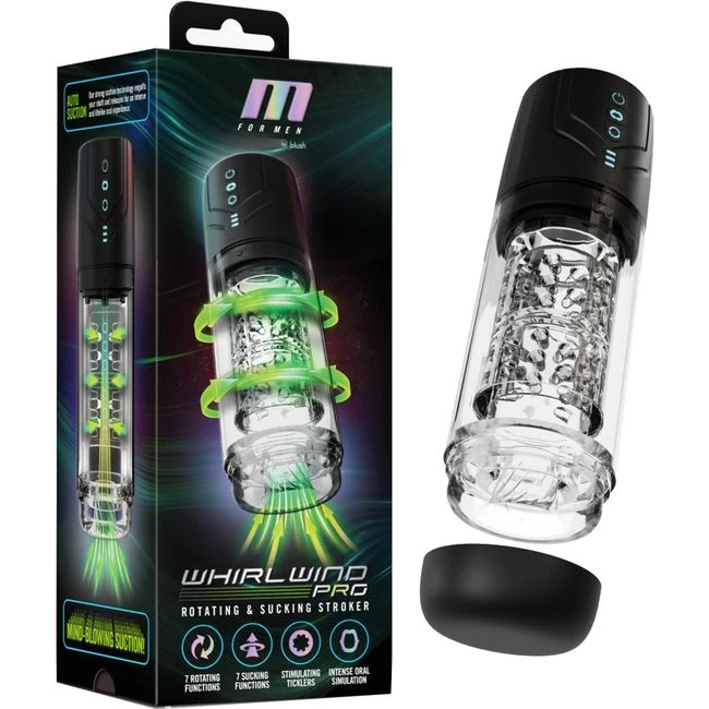 M for Men Whirlwind Pro Black - Vibration and Rotation Modes