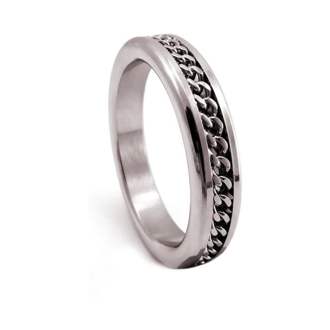 M2m Chrome Cock Ring Chain Design 1.75 Inches - Overview