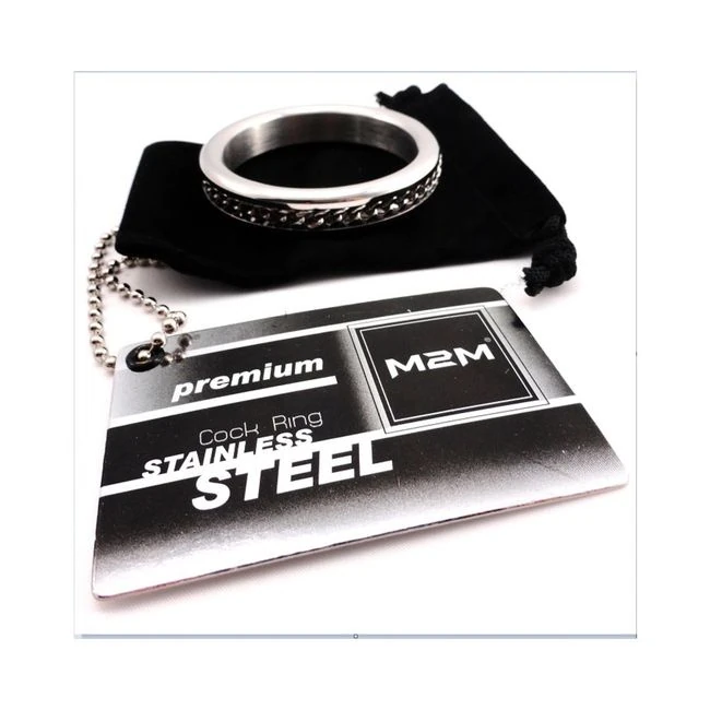 M2m Chrome Cock Ring Chain Design 1.75 Inches - Key Details