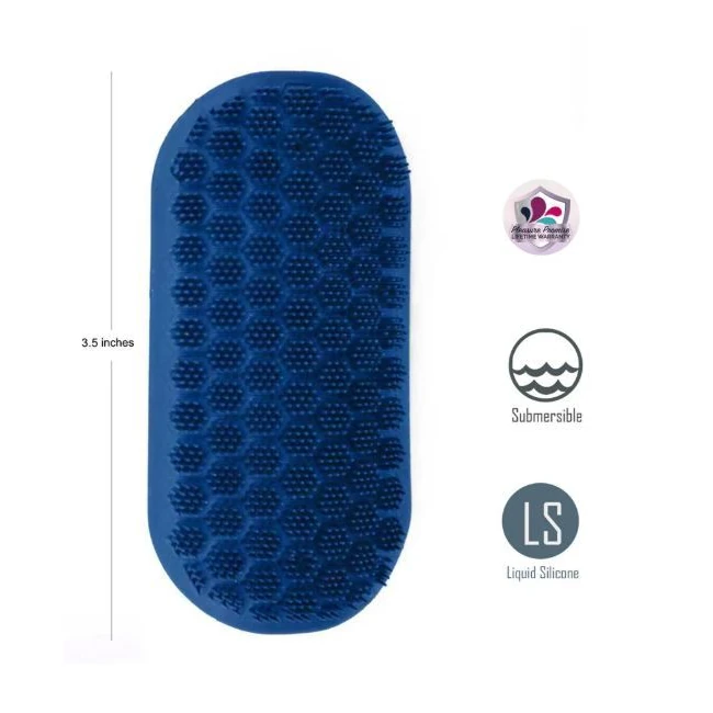 Maddox Blue Silicone Tickling Vibrator - A Ridged Outer Surface That Holds Its Grip