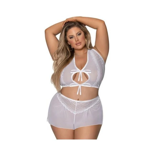Magic Silk Modern Romance Haltr & Tap Panty Black Size - Fabric & Feel
