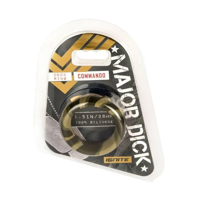 Major Dick Commando 1.5 Wide Silicone Cock Ring " - Overview