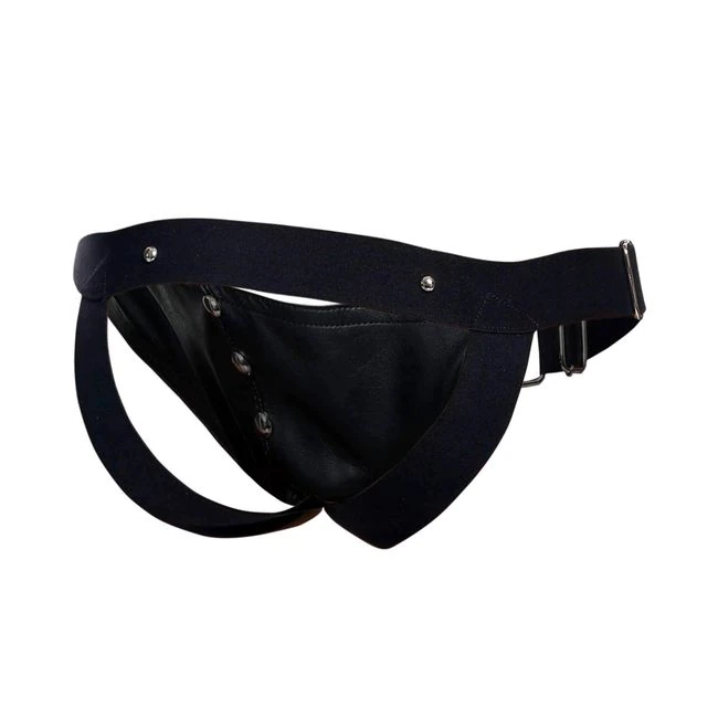 Male Basics Dngeon Cockring Jockstrap Black O/s - Comfort & Fit