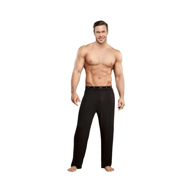 Male Power Bamboo Lounge Pants Black Large - Overview