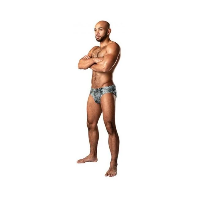 Male Power Dirty Denim Bikini Denim Print - Key Details