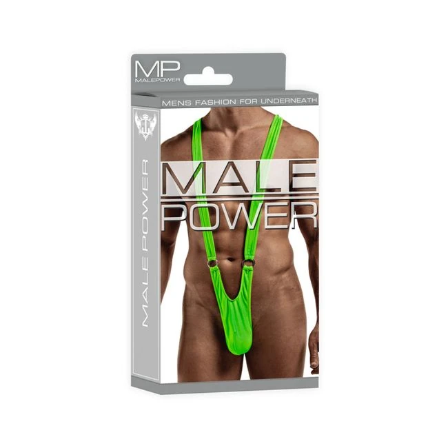 Male Power Euro Male Spandex Sling Rings Lime Lx - Overview