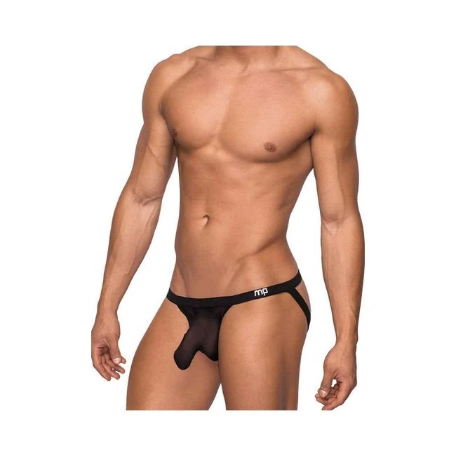 Male Power Hoser Hose Jock Black Sm - Overview