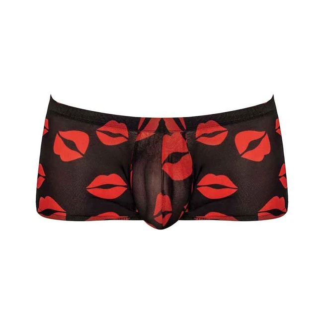 Male Power Kiss Me Mini Short Sheer Lips - What Stands Out