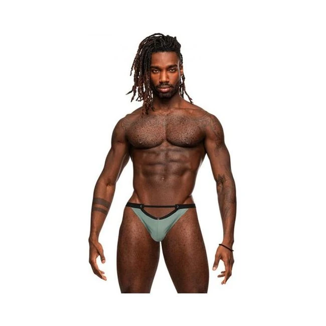 Male Power Magnificence Micro V Thong Jade - Fabric & Feel