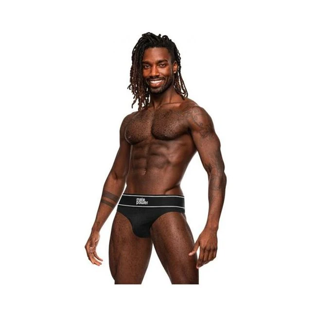 Male Power Modal Rib Bong Thong Black - Fit & Sizing