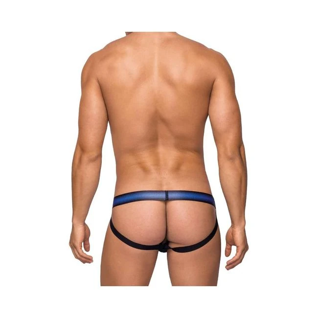 Male Power Pocket Pouch Jock with Pocket Cavity Black Lx - Grip & Control