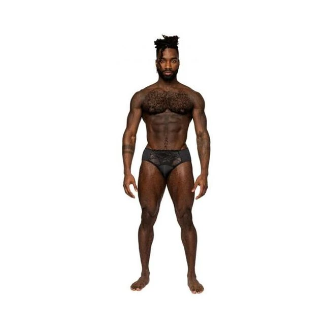 Male Power Sassy Lace Bikini Solid Pouch - Overview