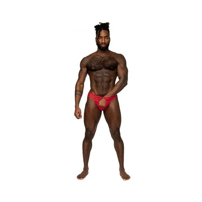 Male Power Sassy Lace Open Ring Thong - Fit & Sizing