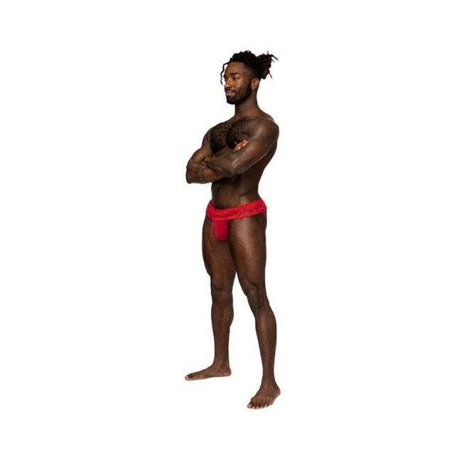 Male Power Sassy Lace Skirt Jock - Key Details